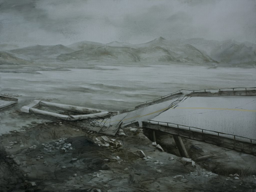Broken Bridge Without Snow