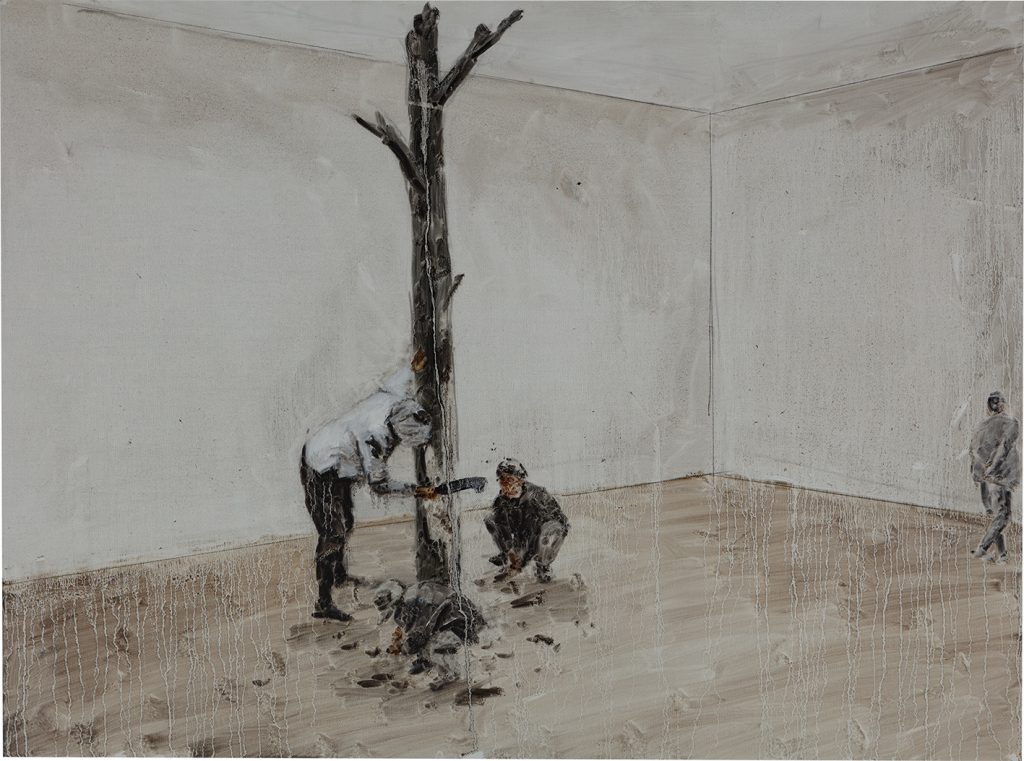 Performance Art-Peeling the Tree’s Bark